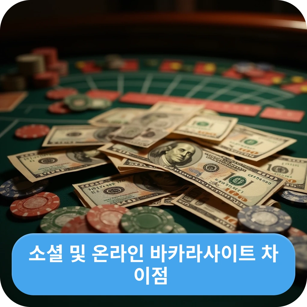 소셜 및 온라인 바카라사이트 차이점